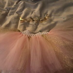 Pink and gold tutu